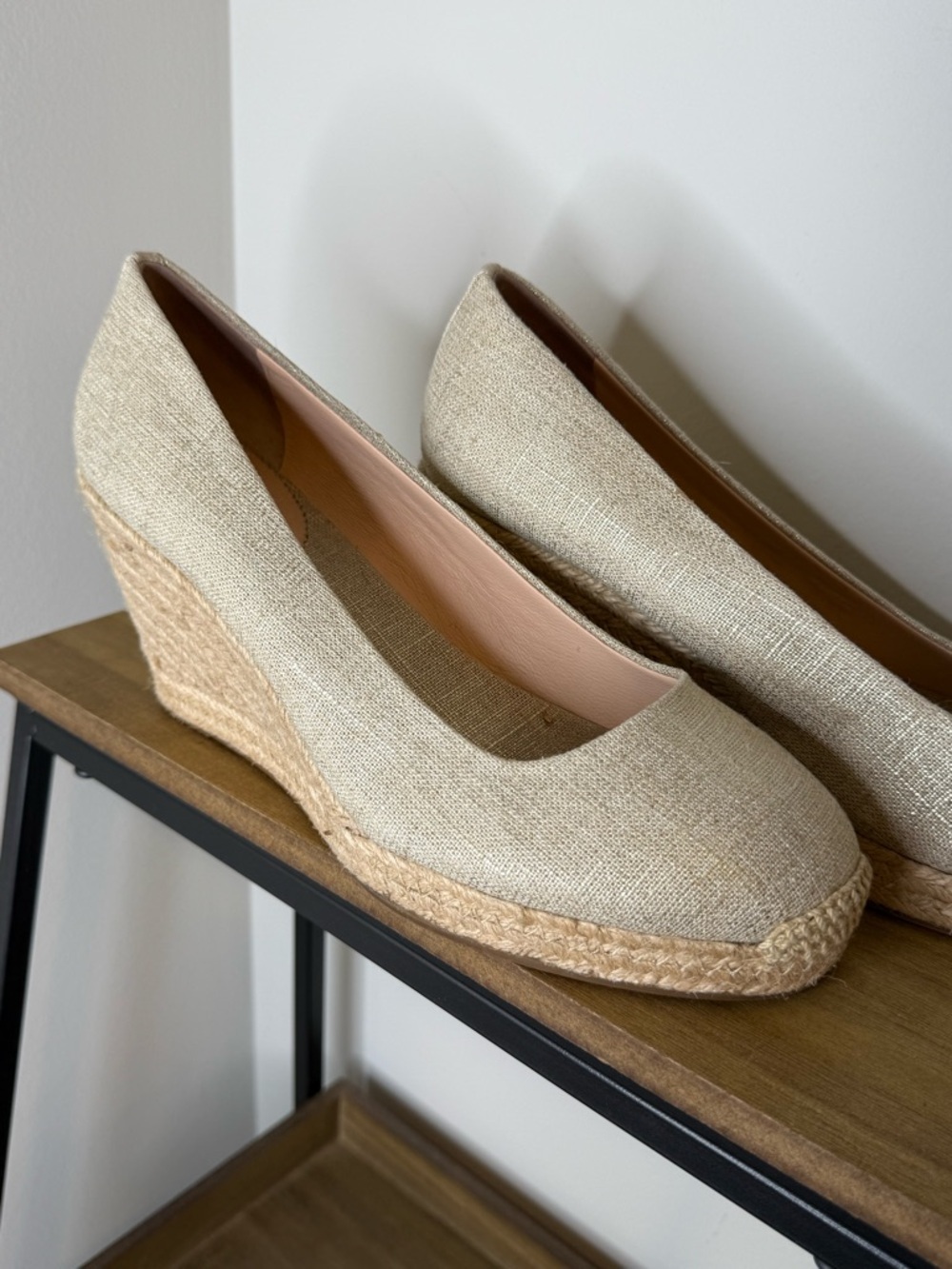 J. Crew Seville espadrille wedges in metallic canvas - Picture 3 of 11